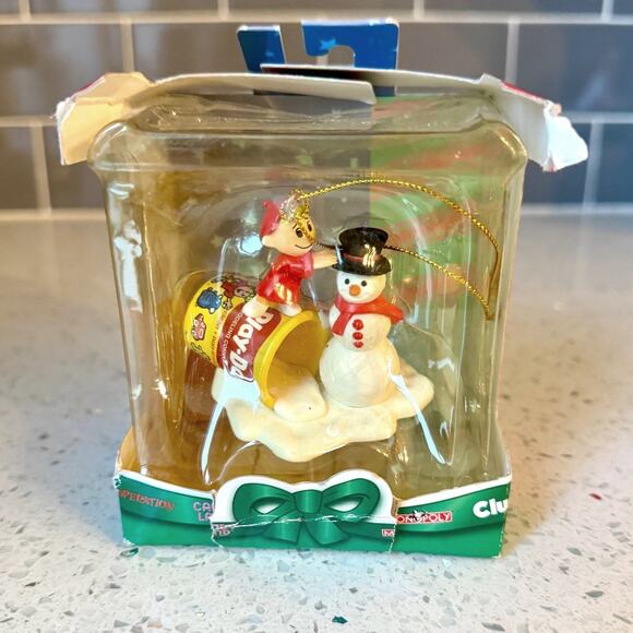 Y2K Vintage Play-Doh Snowman Christmas Ornament Collectible in Box Hasbro - Picture 1 of 8